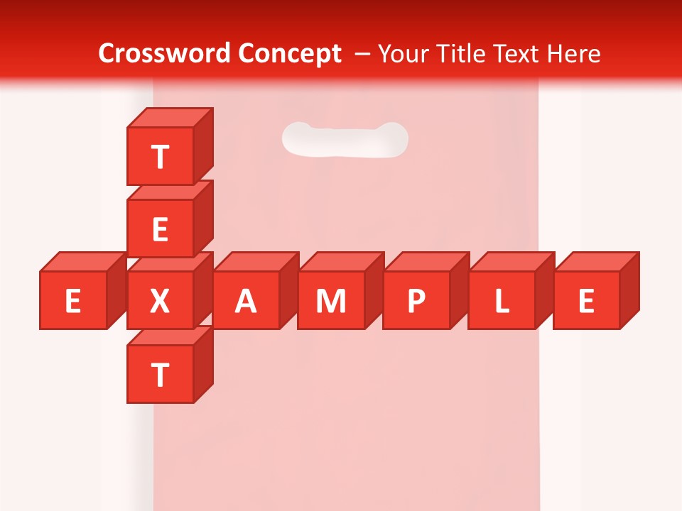 A Red Bag With A White Handle On A White Background PowerPoint Template