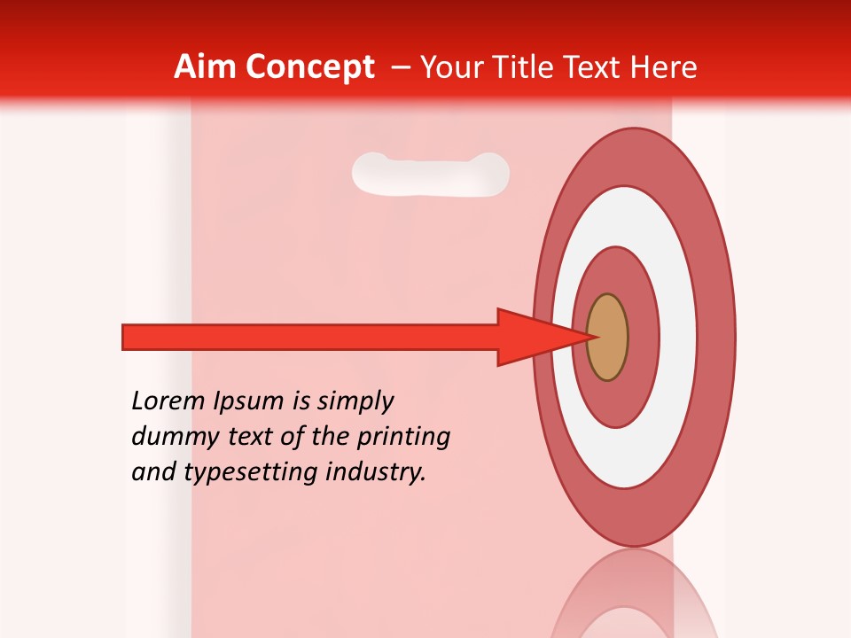 A Red Bag With A White Handle On A White Background PowerPoint Template