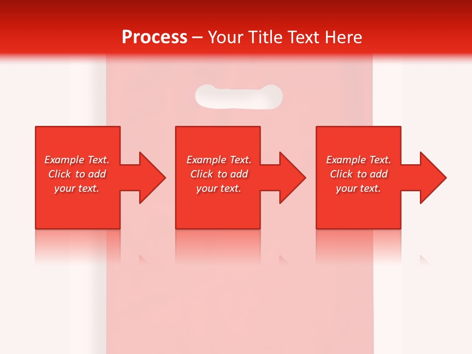 A Red Bag With A White Handle On A White Background PowerPoint Template