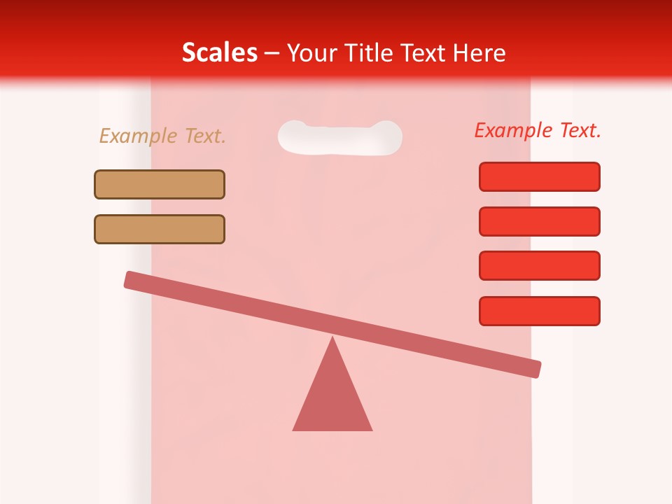 A Red Bag With A White Handle On A White Background PowerPoint Template