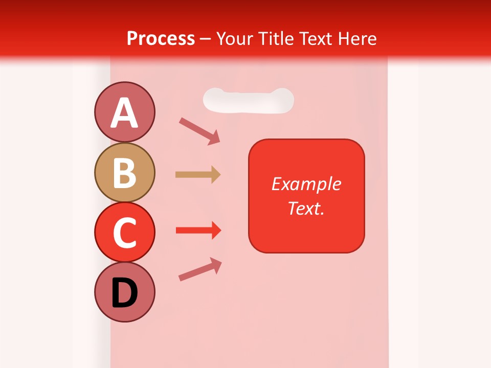 A Red Bag With A White Handle On A White Background PowerPoint Template