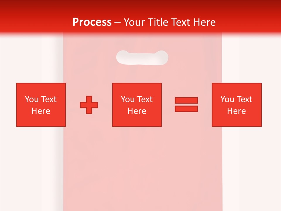 A Red Bag With A White Handle On A White Background PowerPoint Template