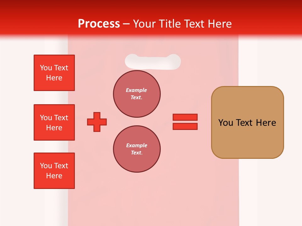 A Red Bag With A White Handle On A White Background PowerPoint Template