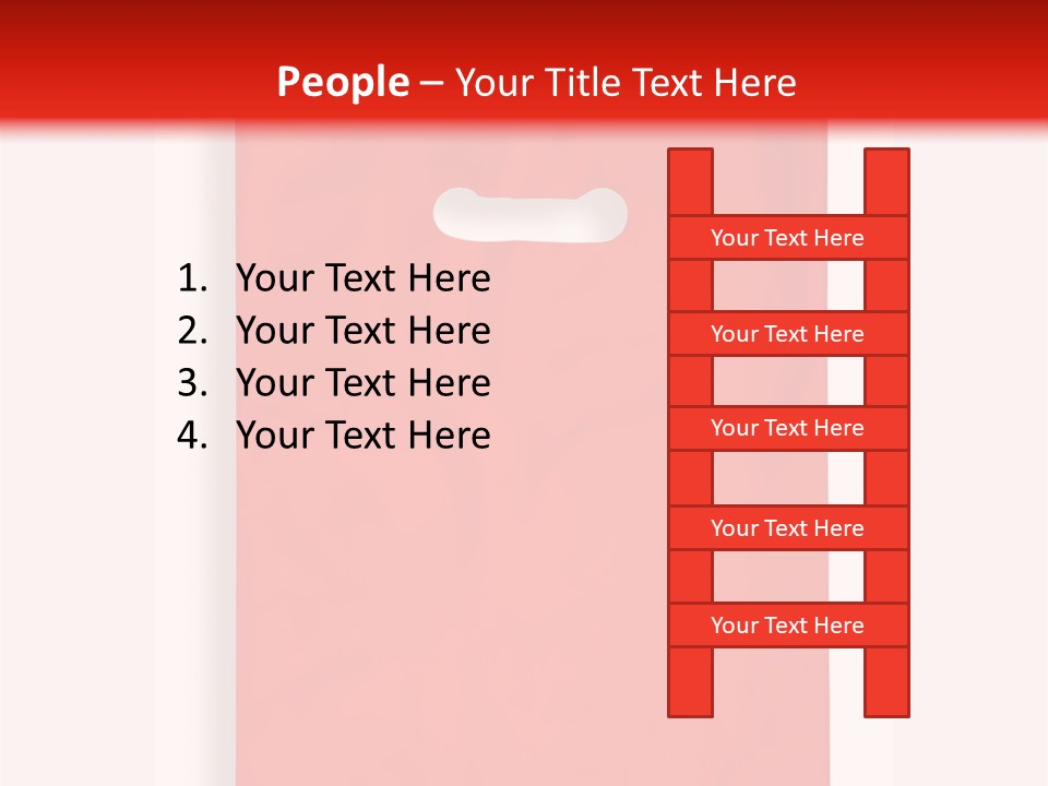 A Red Bag With A White Handle On A White Background PowerPoint Template