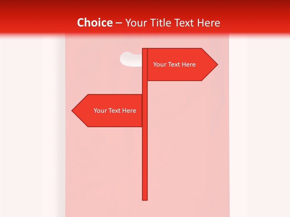 A Red Bag With A White Handle On A White Background PowerPoint Template