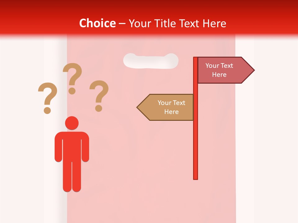 A Red Bag With A White Handle On A White Background PowerPoint Template