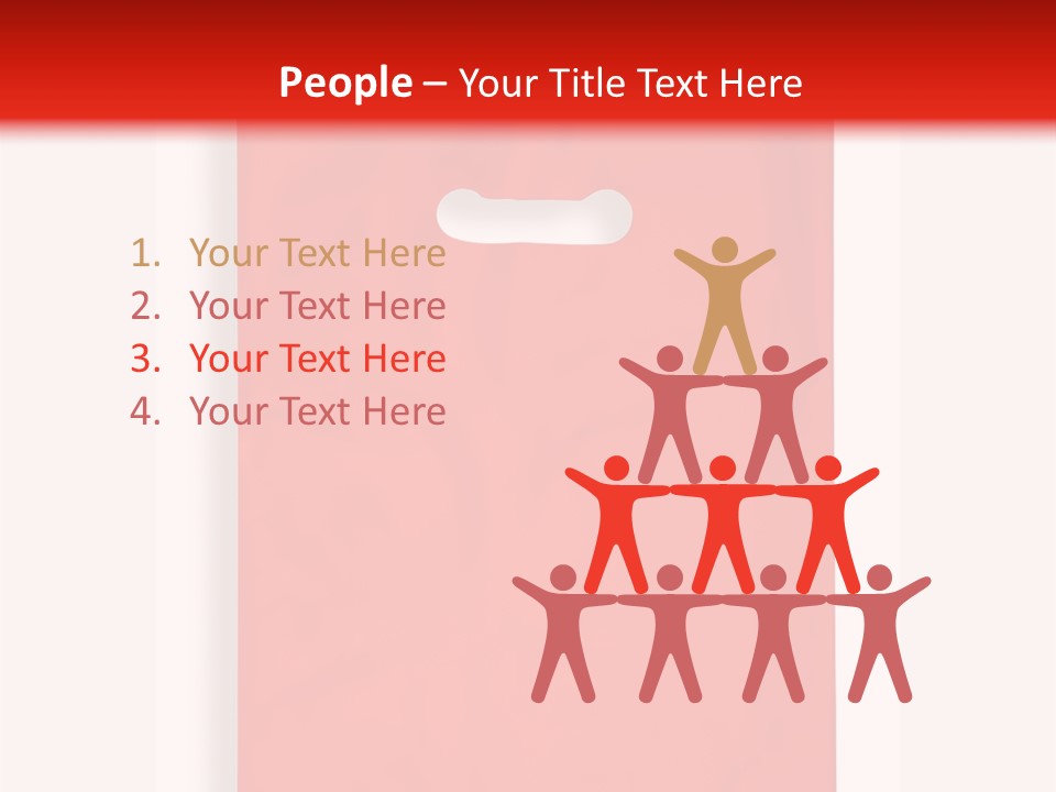 A Red Bag With A White Handle On A White Background PowerPoint Template