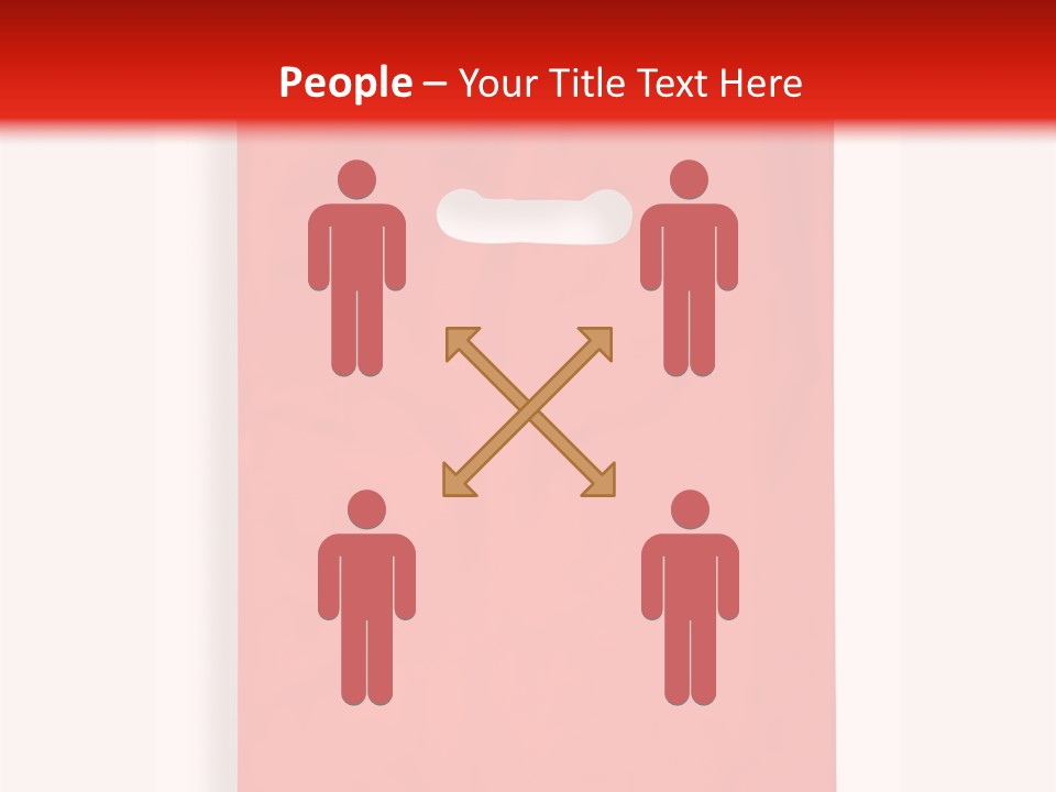 A Red Bag With A White Handle On A White Background PowerPoint Template