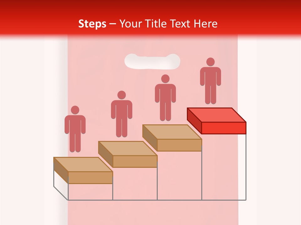 A Red Bag With A White Handle On A White Background PowerPoint Template