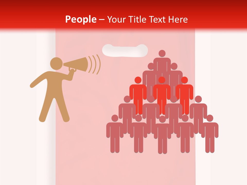 A Red Bag With A White Handle On A White Background PowerPoint Template