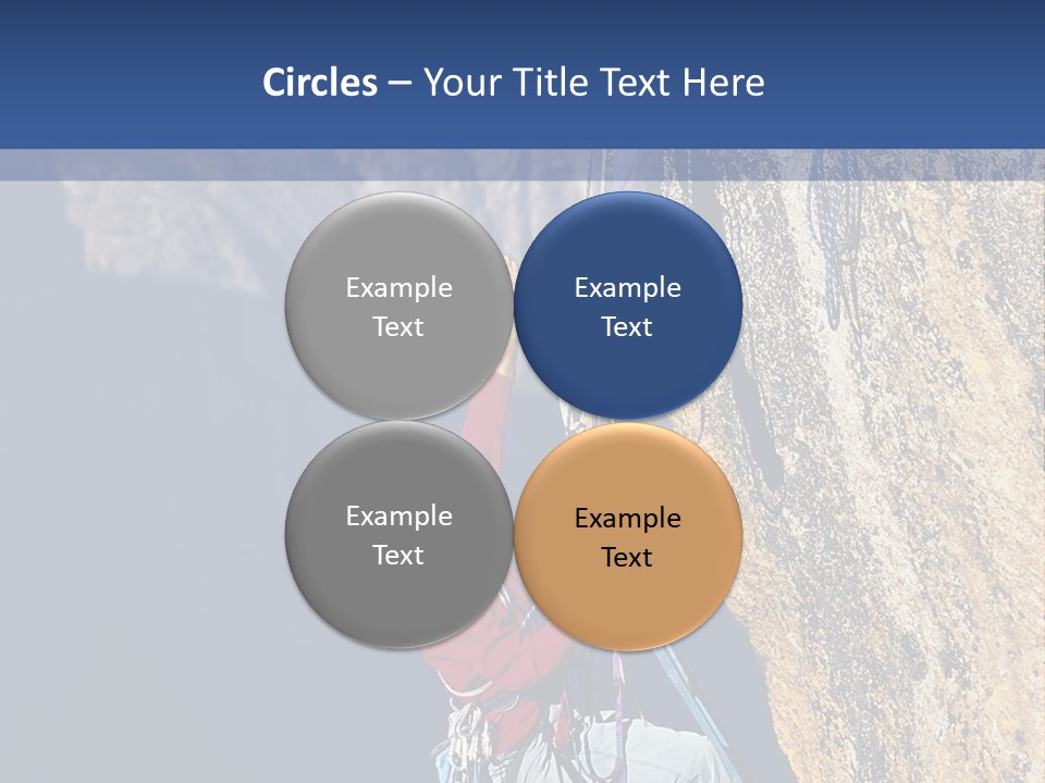 A Man Climbing Up The Side Of A Mountain PowerPoint Template