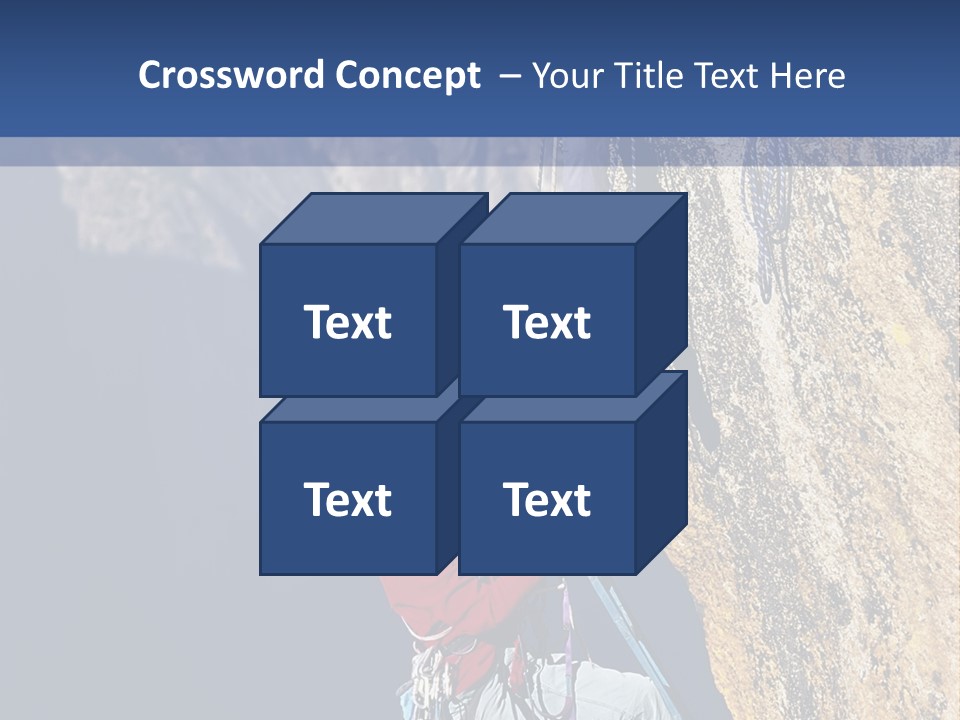 A Man Climbing Up The Side Of A Mountain PowerPoint Template