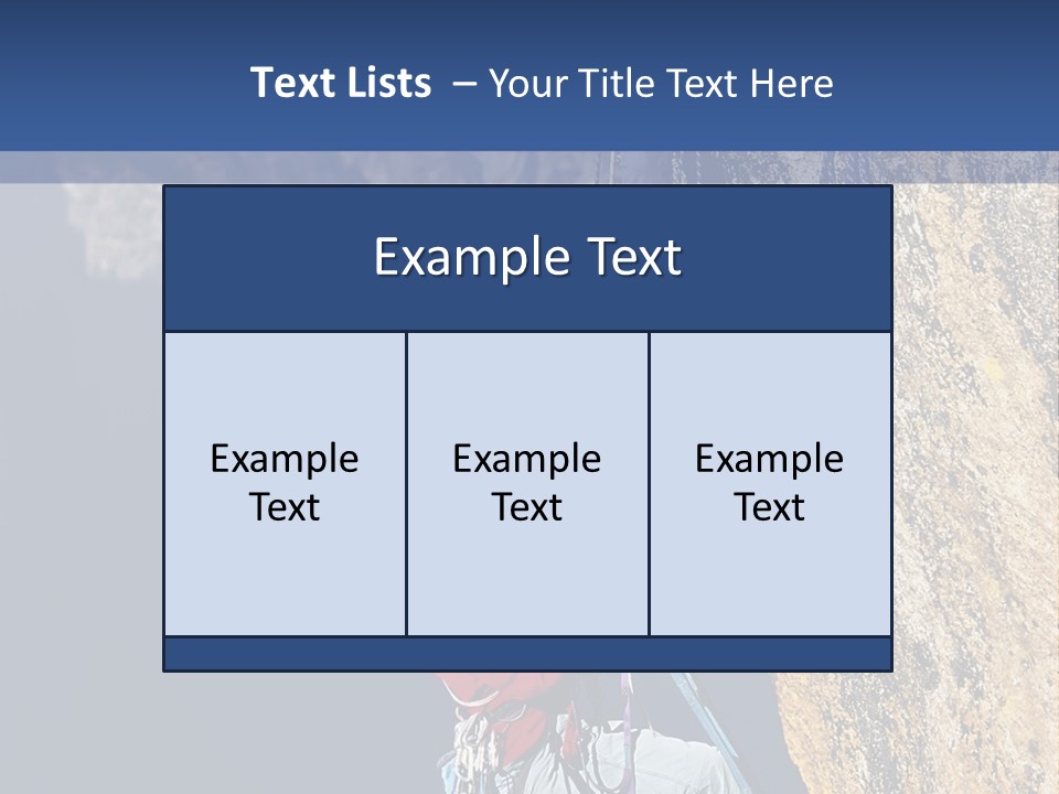 A Man Climbing Up The Side Of A Mountain PowerPoint Template