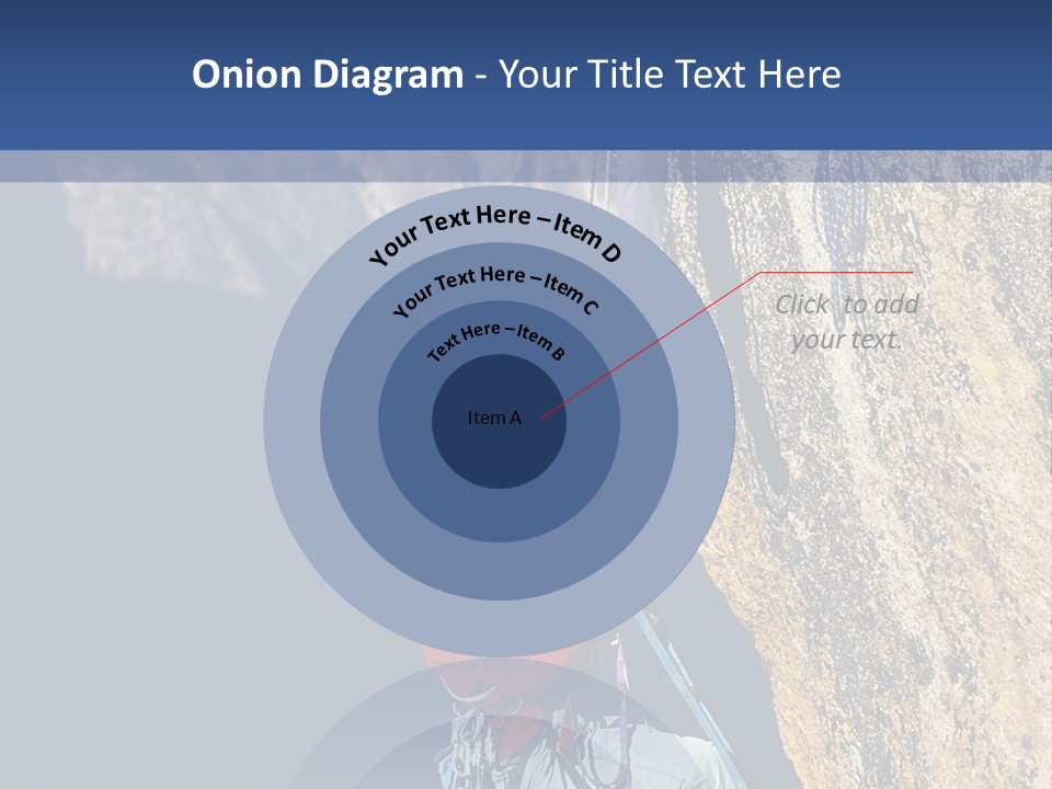 A Man Climbing Up The Side Of A Mountain PowerPoint Template