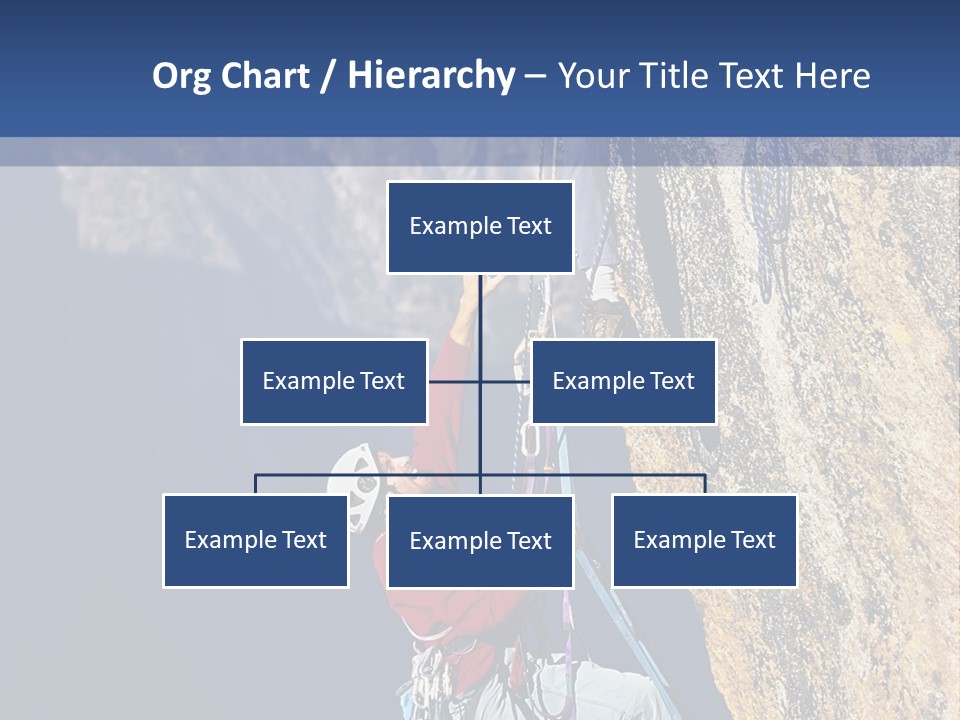 A Man Climbing Up The Side Of A Mountain PowerPoint Template