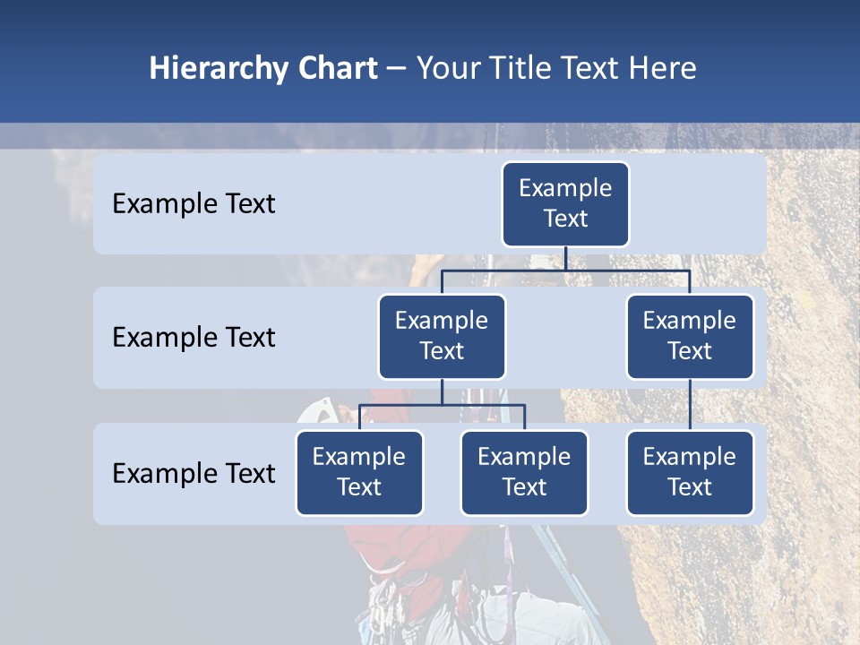 A Man Climbing Up The Side Of A Mountain PowerPoint Template