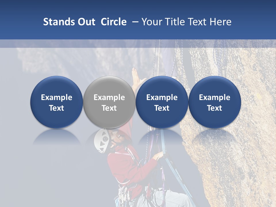 A Man Climbing Up The Side Of A Mountain PowerPoint Template