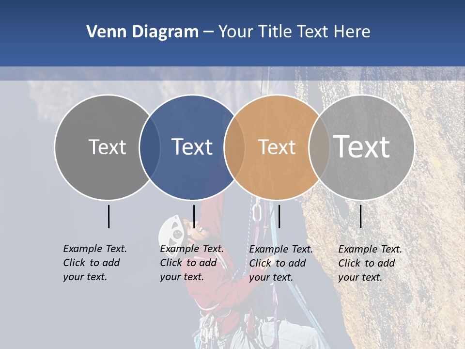 A Man Climbing Up The Side Of A Mountain PowerPoint Template