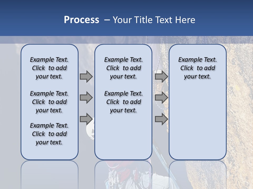 A Man Climbing Up The Side Of A Mountain PowerPoint Template