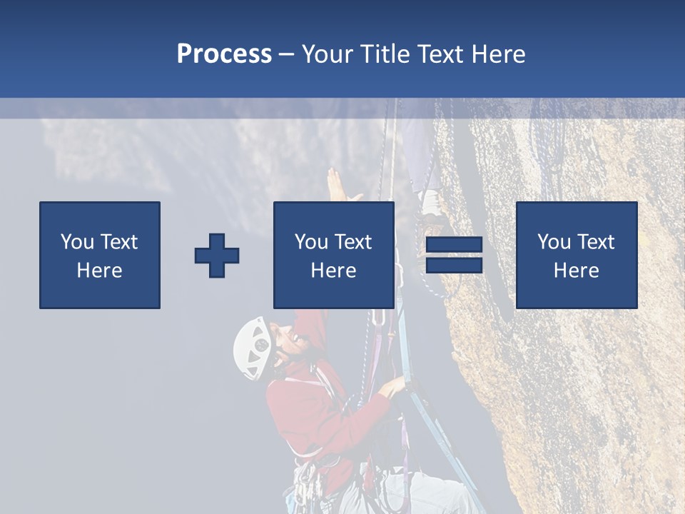 A Man Climbing Up The Side Of A Mountain PowerPoint Template