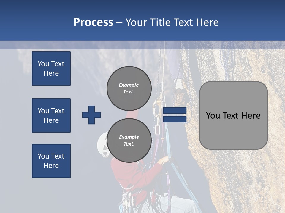 A Man Climbing Up The Side Of A Mountain PowerPoint Template