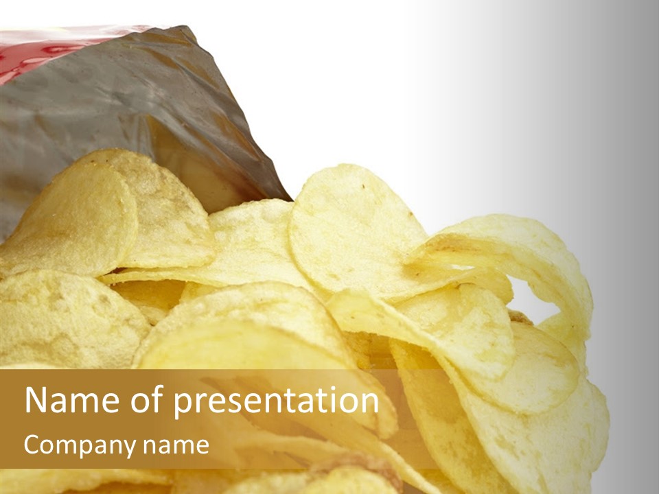 A Bag Of Potato Chips Next To A Pile Of Chips PowerPoint Template