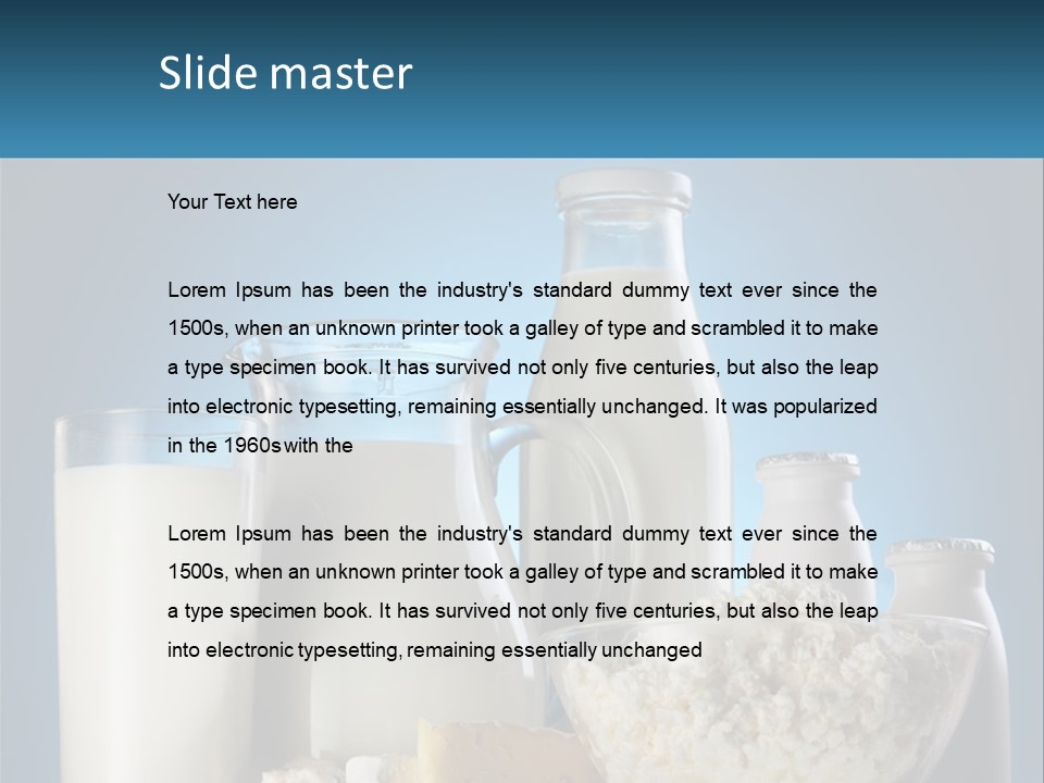 Milk And Dairy Products PowerPoint Template