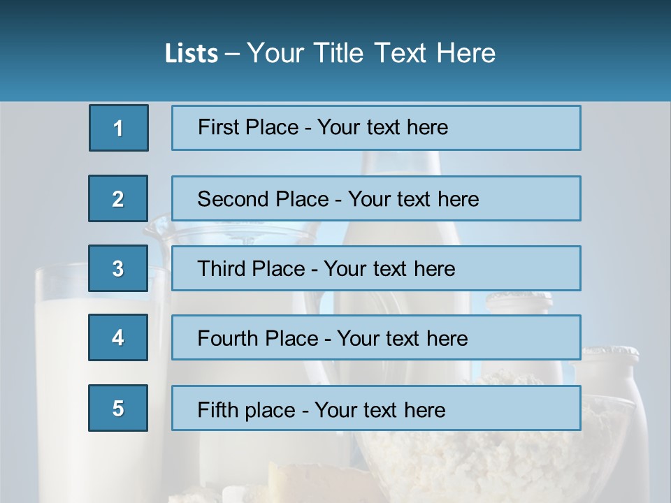 Milk And Dairy Products PowerPoint Template