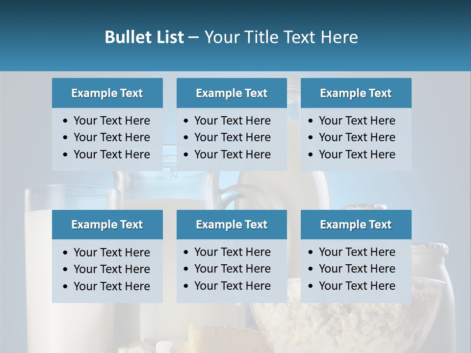 Milk And Dairy Products PowerPoint Template