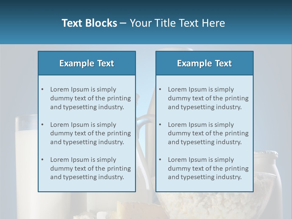 Milk And Dairy Products PowerPoint Template