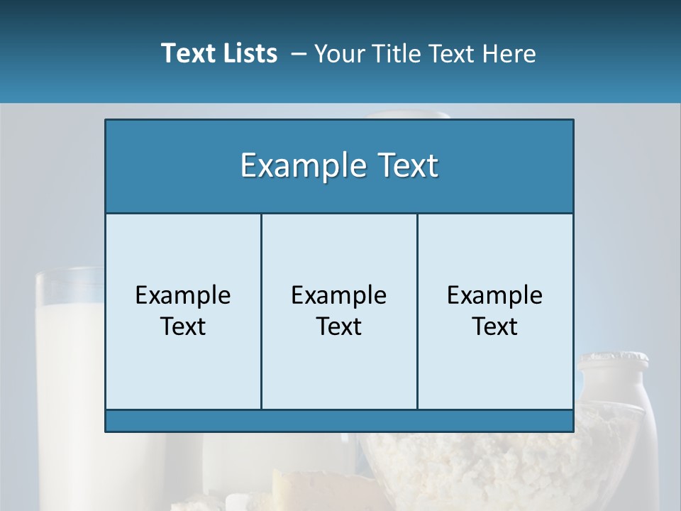 Milk And Dairy Products PowerPoint Template