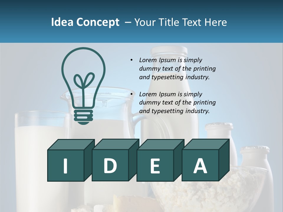 Milk And Dairy Products PowerPoint Template