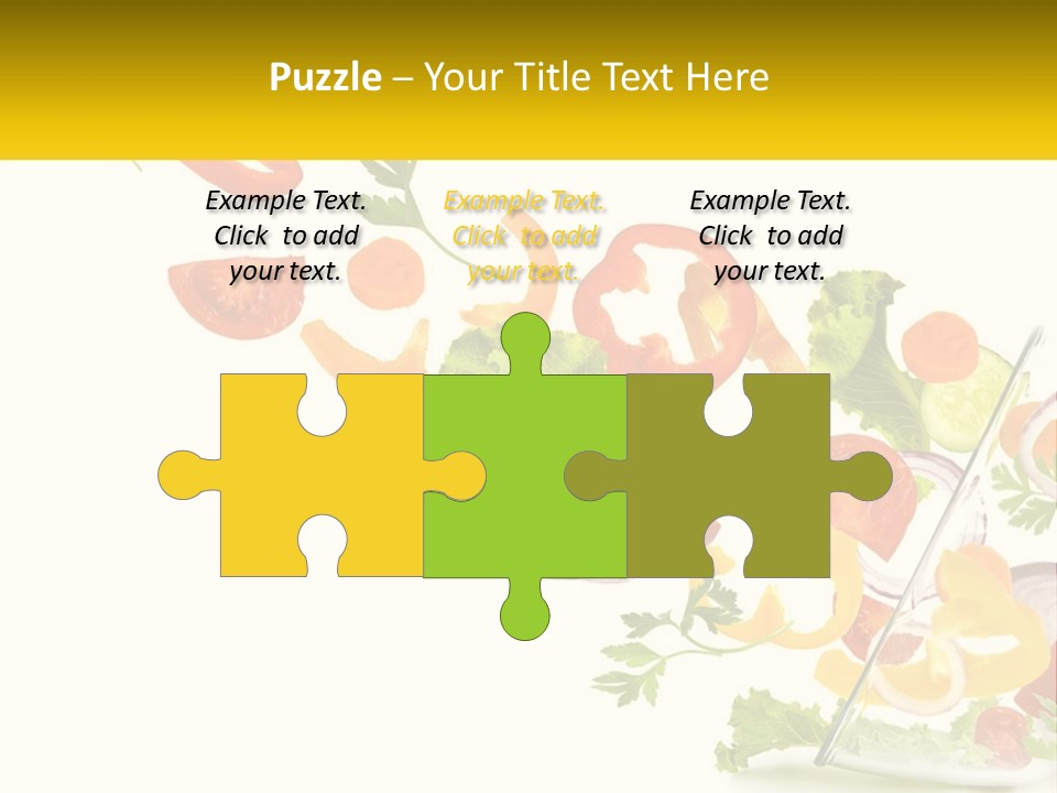 A Salad With Tomatoes, Lettuce, Carrots And Other Vegetables PowerPoint Template