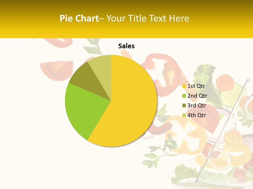 A Salad With Tomatoes, Lettuce, Carrots And Other Vegetables PowerPoint Template