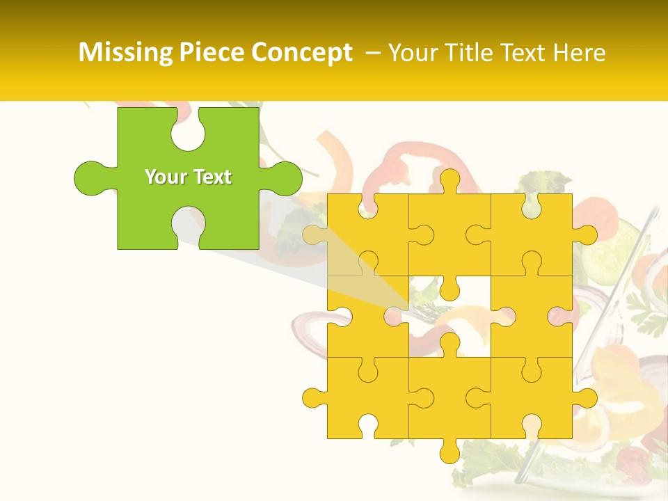 A Salad With Tomatoes, Lettuce, Carrots And Other Vegetables PowerPoint Template