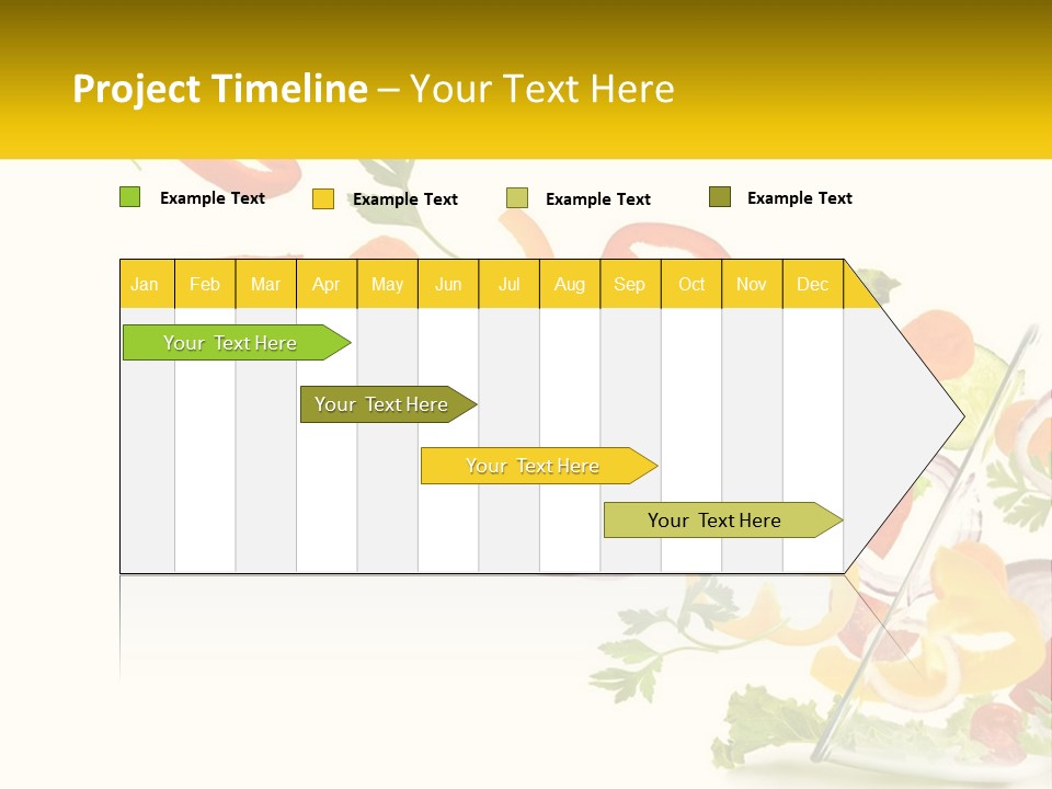 A Salad With Tomatoes, Lettuce, Carrots And Other Vegetables PowerPoint Template