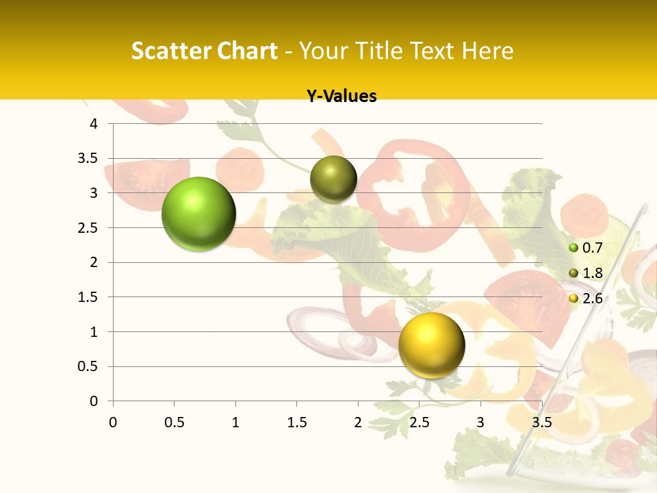 A Salad With Tomatoes, Lettuce, Carrots And Other Vegetables PowerPoint Template