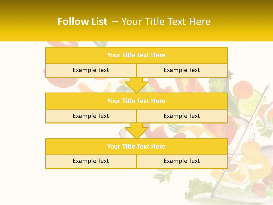 A Salad With Tomatoes, Lettuce, Carrots And Other Vegetables PowerPoint Template