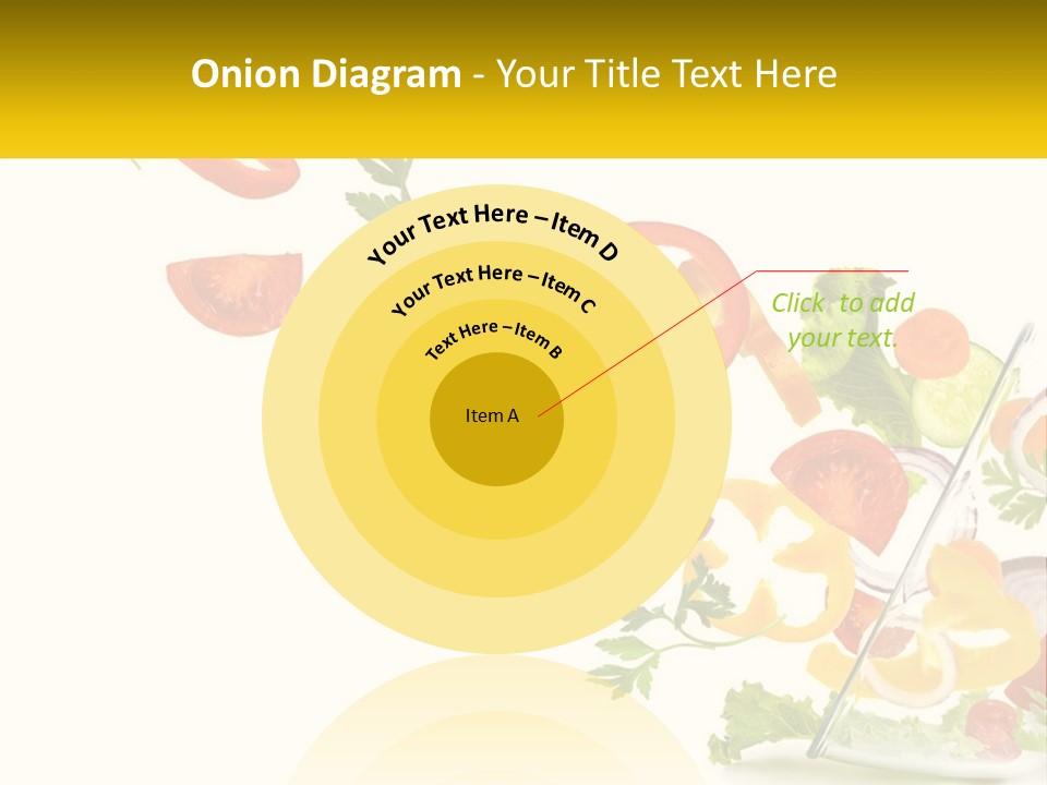 A Salad With Tomatoes, Lettuce, Carrots And Other Vegetables PowerPoint Template