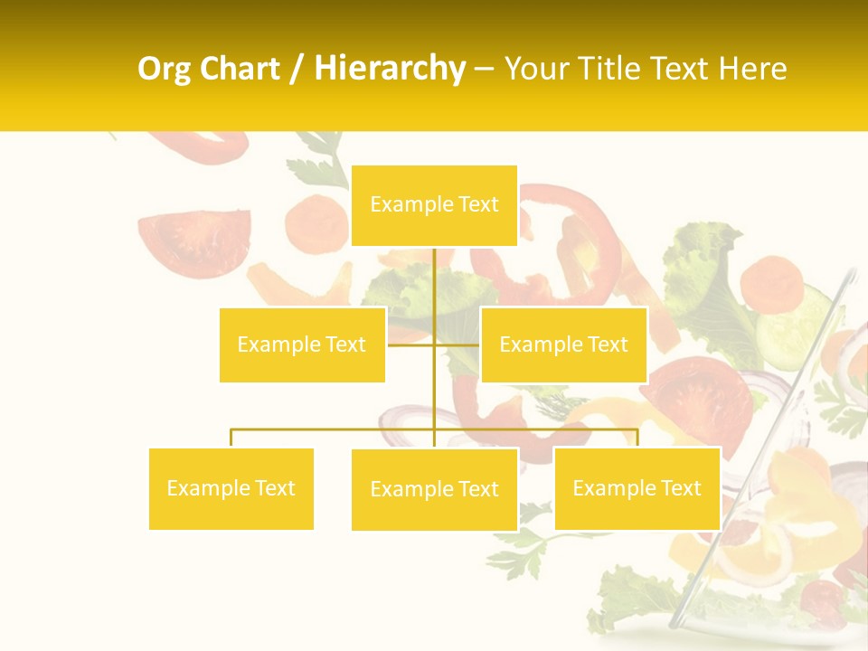 A Salad With Tomatoes, Lettuce, Carrots And Other Vegetables PowerPoint Template