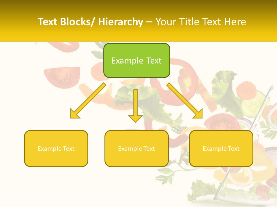A Salad With Tomatoes, Lettuce, Carrots And Other Vegetables PowerPoint Template