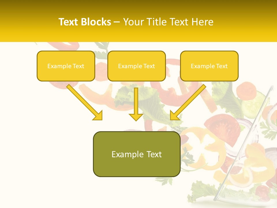 A Salad With Tomatoes, Lettuce, Carrots And Other Vegetables PowerPoint Template