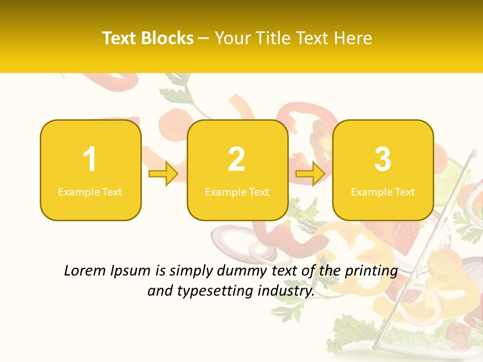 A Salad With Tomatoes, Lettuce, Carrots And Other Vegetables PowerPoint Template