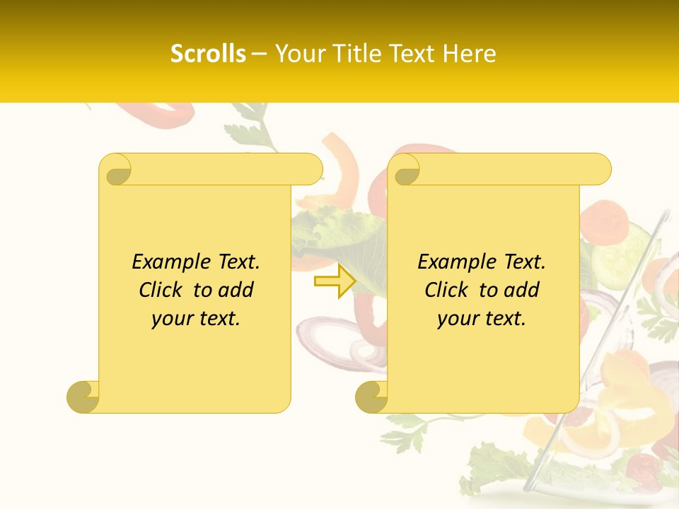 A Salad With Tomatoes, Lettuce, Carrots And Other Vegetables PowerPoint Template