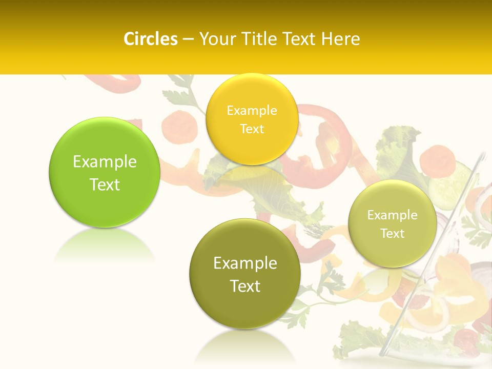 A Salad With Tomatoes, Lettuce, Carrots And Other Vegetables PowerPoint Template