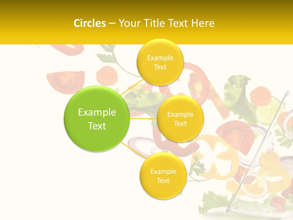 A Salad With Tomatoes, Lettuce, Carrots And Other Vegetables PowerPoint Template