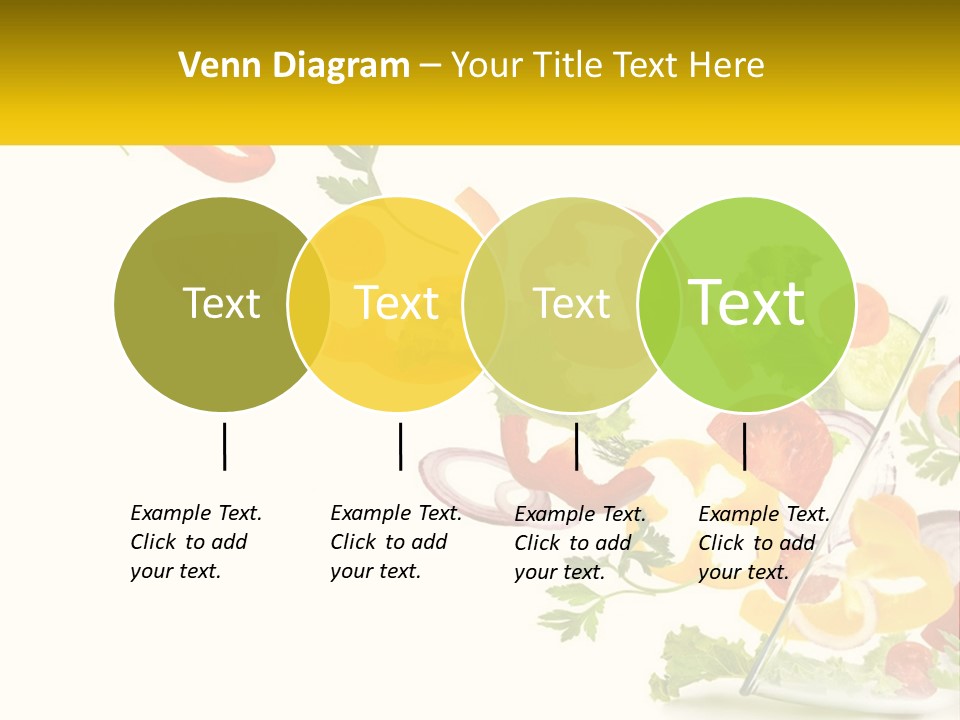 A Salad With Tomatoes, Lettuce, Carrots And Other Vegetables PowerPoint Template
