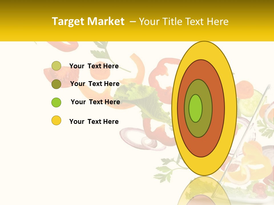 A Salad With Tomatoes, Lettuce, Carrots And Other Vegetables PowerPoint Template