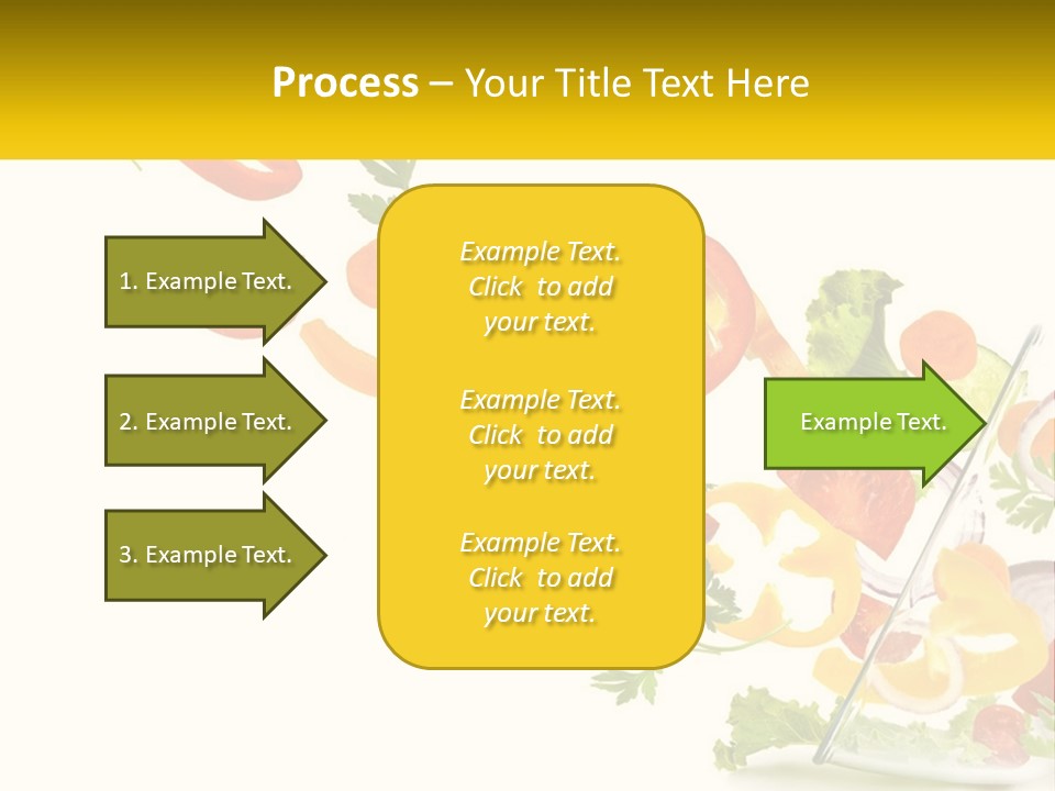 A Salad With Tomatoes, Lettuce, Carrots And Other Vegetables PowerPoint Template