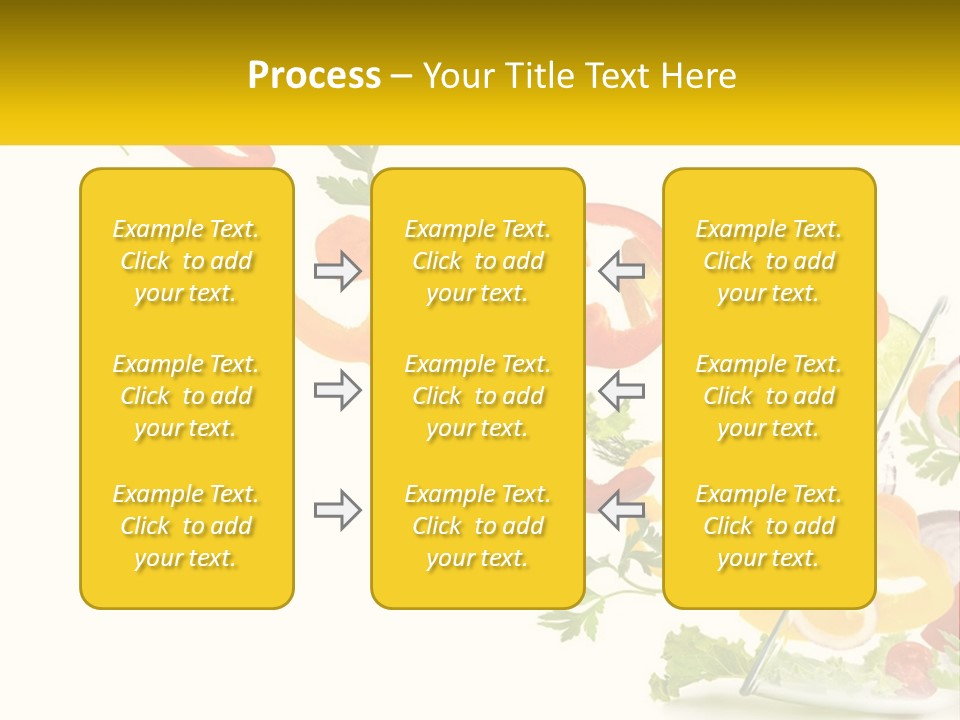 A Salad With Tomatoes, Lettuce, Carrots And Other Vegetables PowerPoint Template